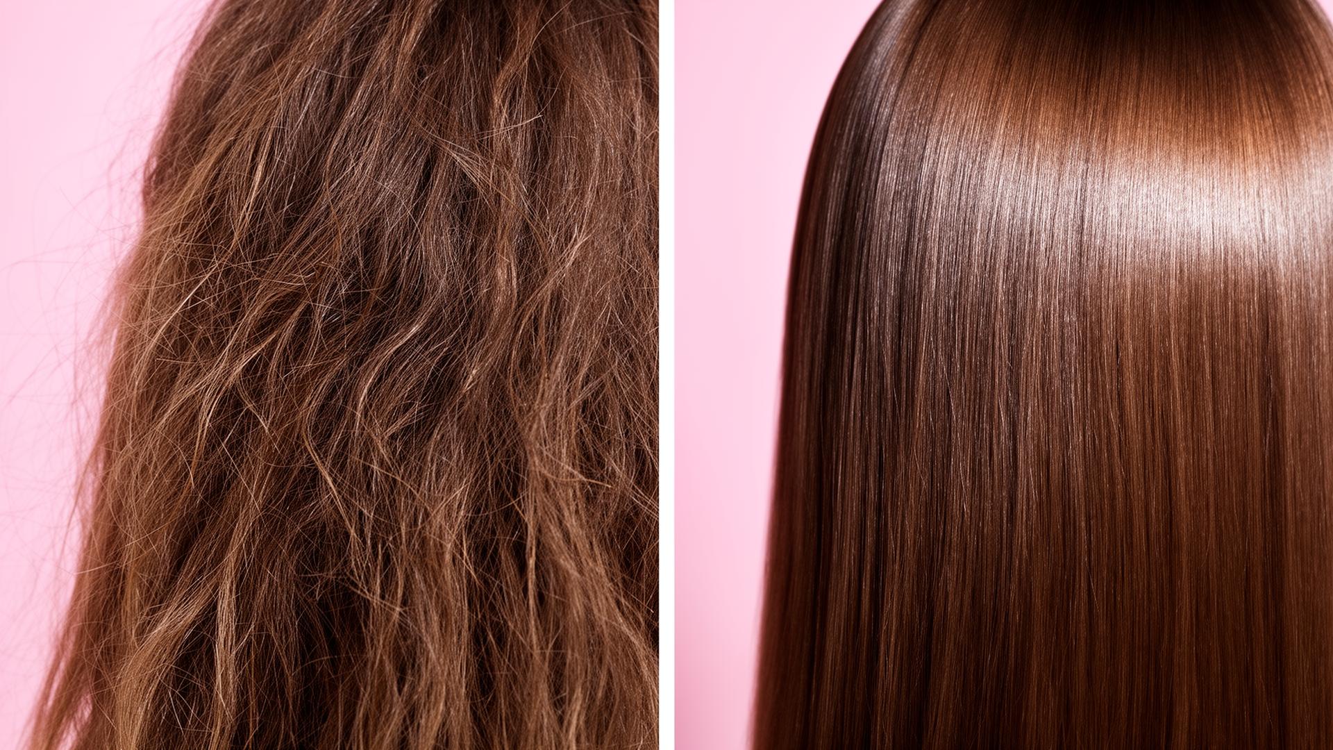 Transformation capillaire avant et après avec le multistyler édition rose